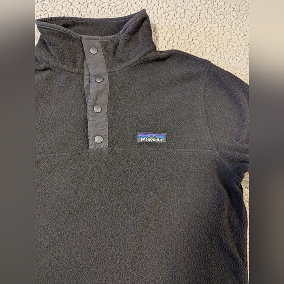 Patagonia Micro D Snap T Fleece Pullover  Black Size M - Picture 6 of 14